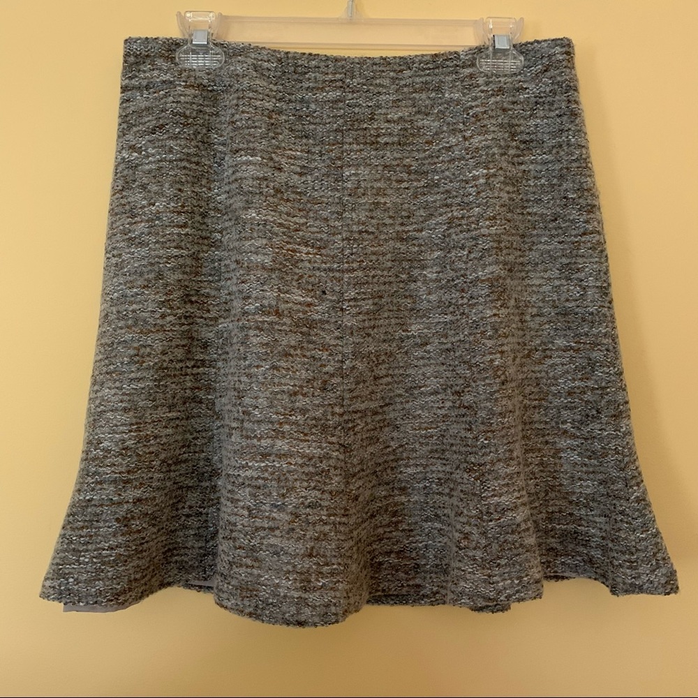 Ann Taylor Skater Skirt Sz 8 Brown boucle